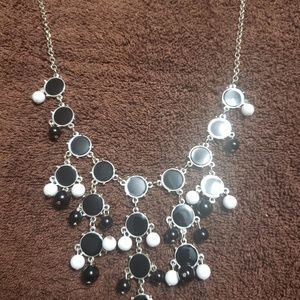 White and black bead necklace